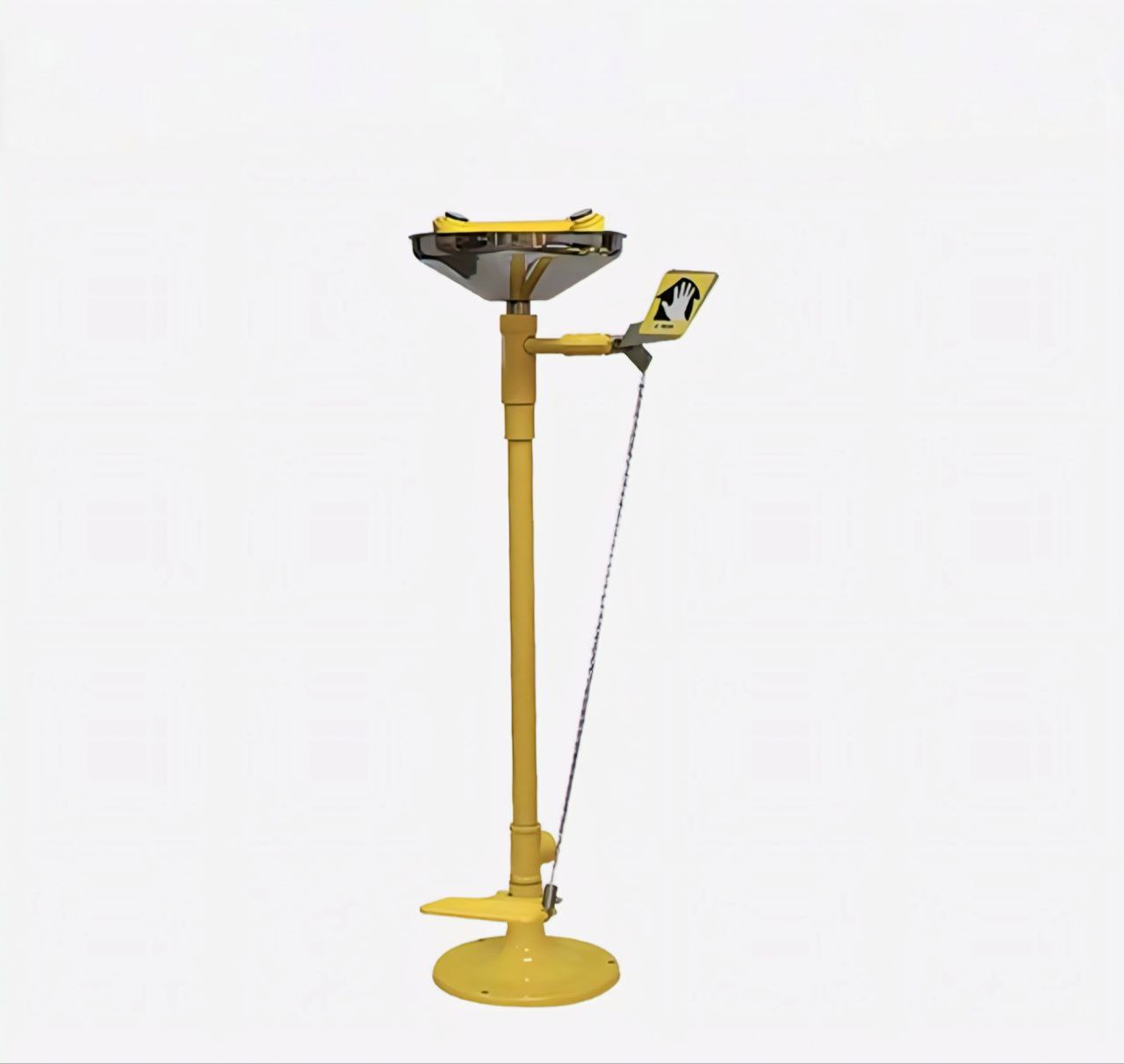 EY 5070 SS – Floor Mounted Eyewash with Stainless Steel Bowl & Foot Pedal