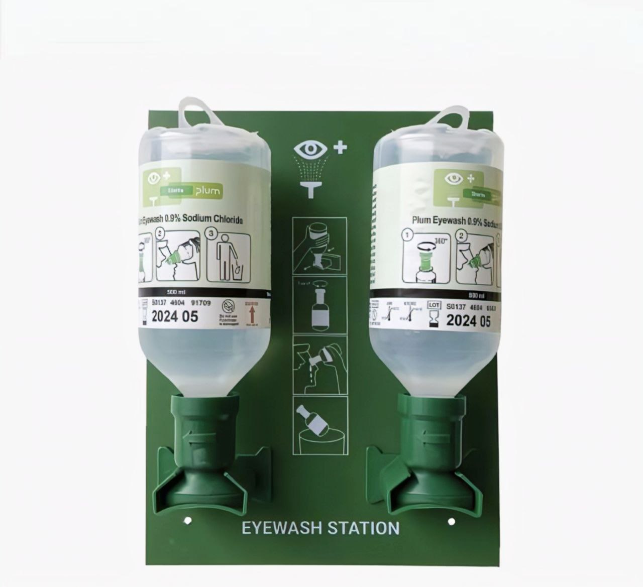 Double PLUM Wall Mounted Eyewash Station