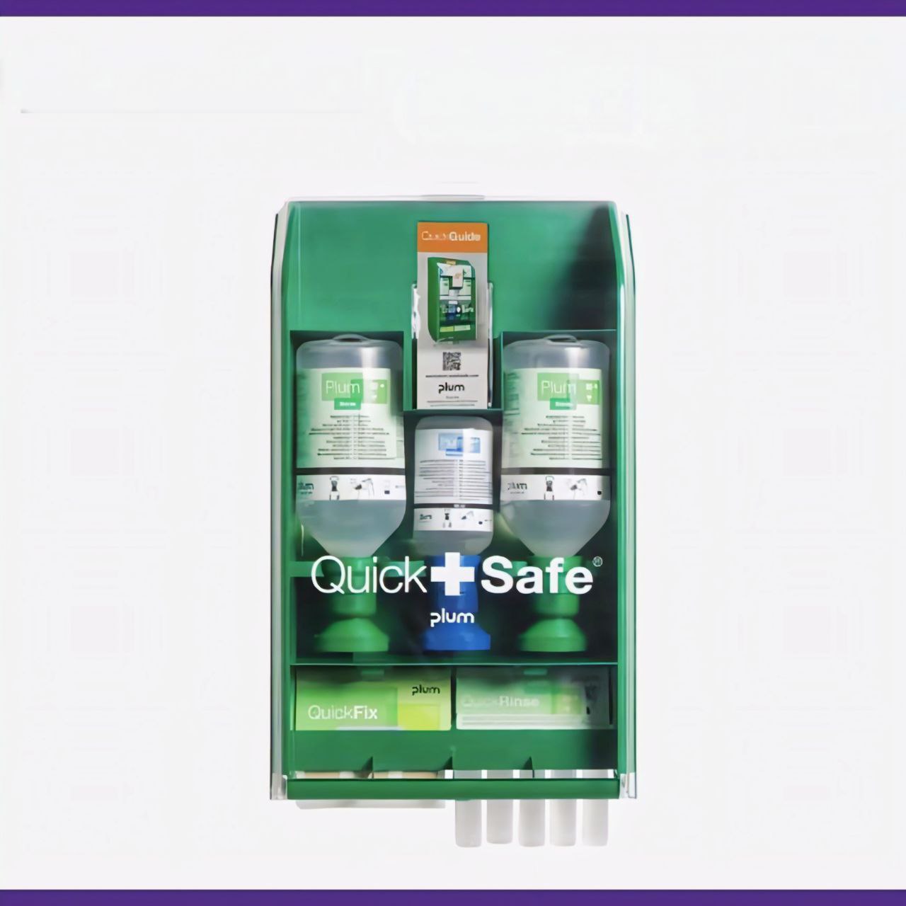 EP 5170 QuickSafe PLUM First Aid Station BASIC Eyewash & Plaster