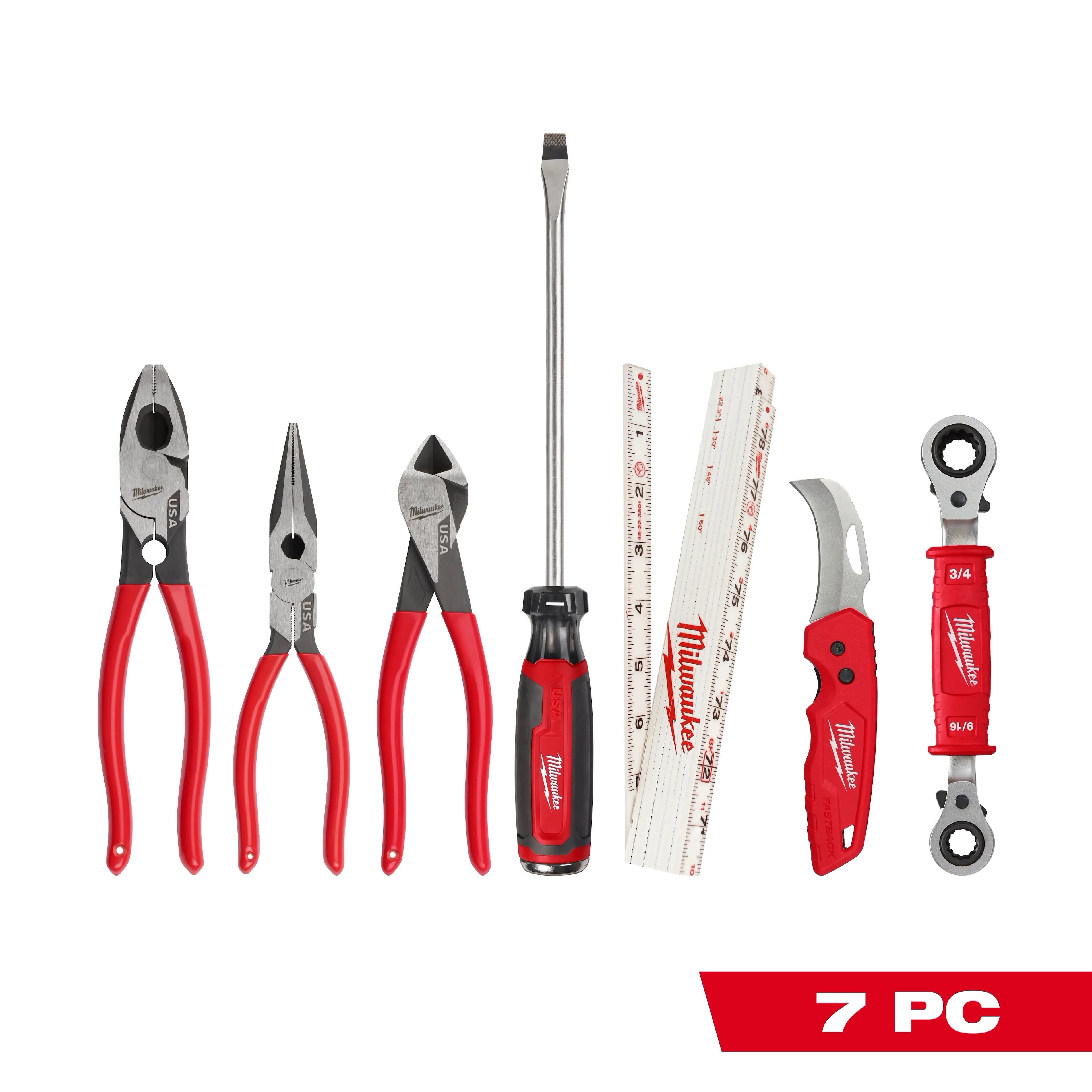 Milwaukee 7PC Power Utility Hand Tool Set