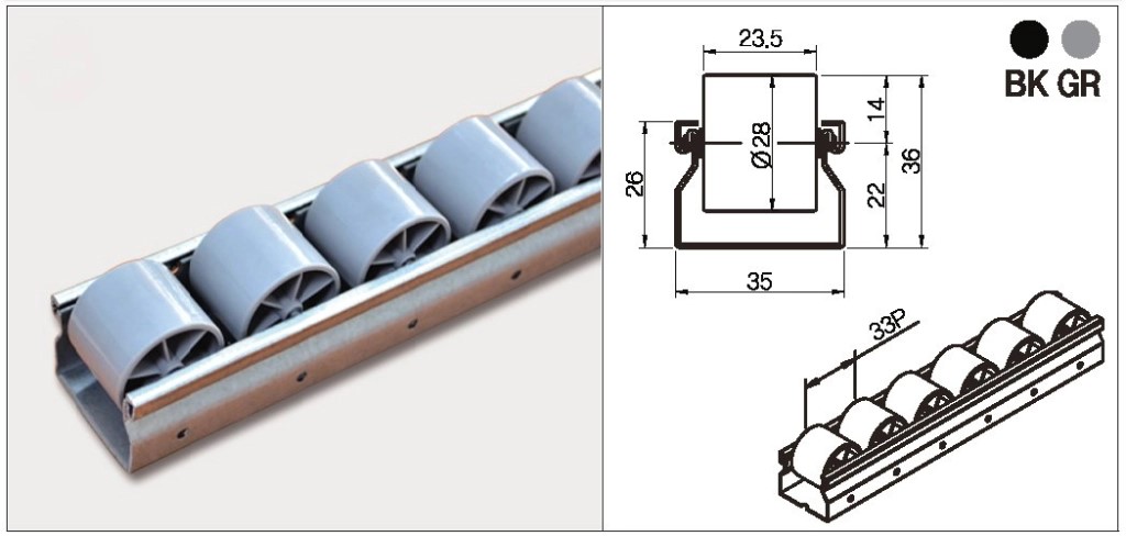 Roller Track PL-351F