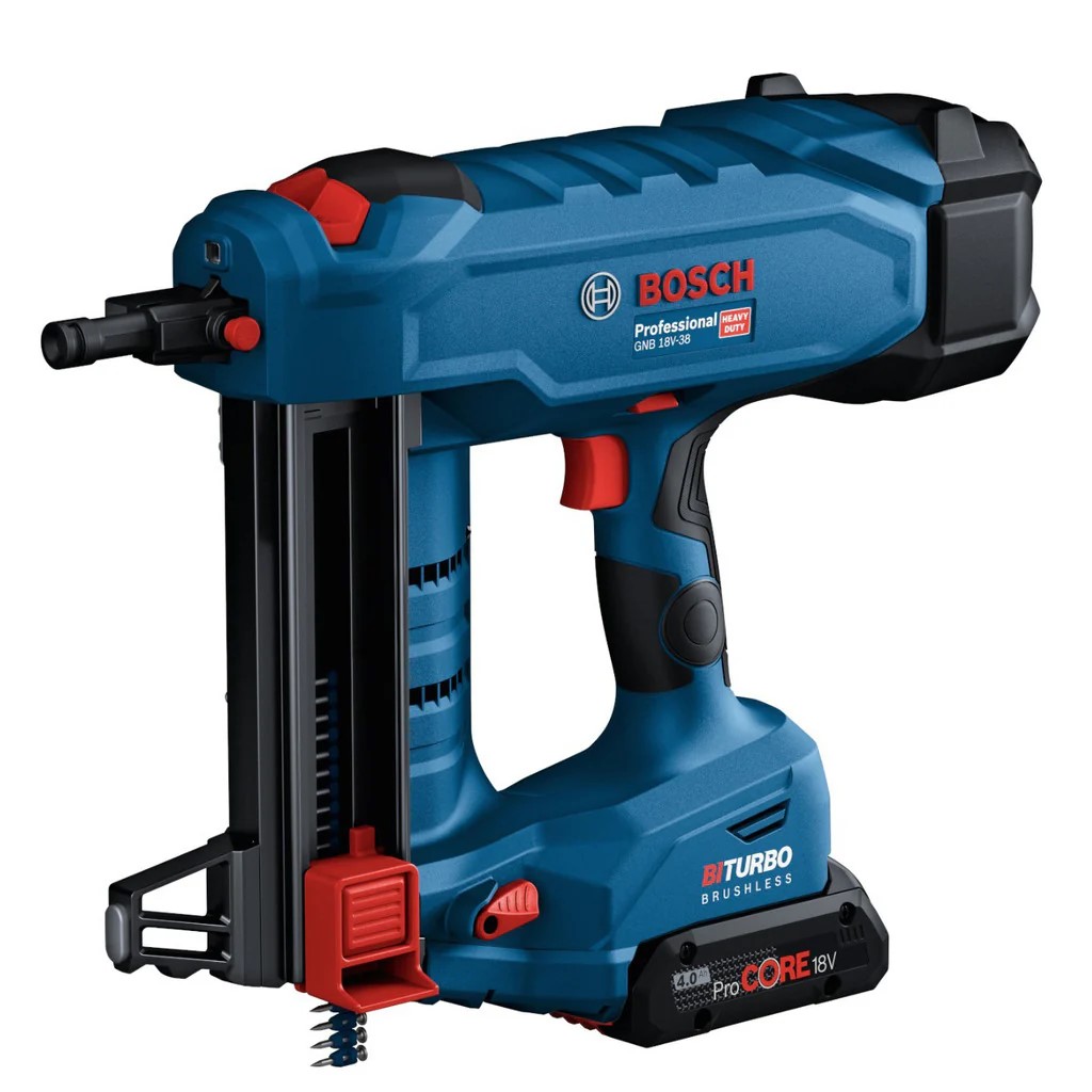 Bosch Cordless Concrete Nailer GNB 18V-38 (Solo)