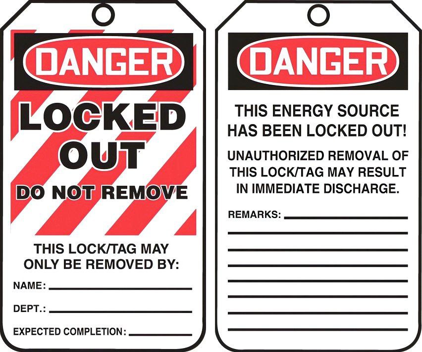 Standard Lockout Tags
