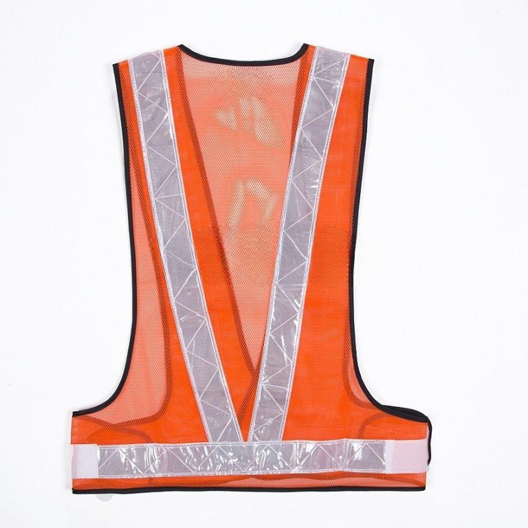 SAFETY VEST V-NETTING ORANGE C/W WHITE REFLECTOR