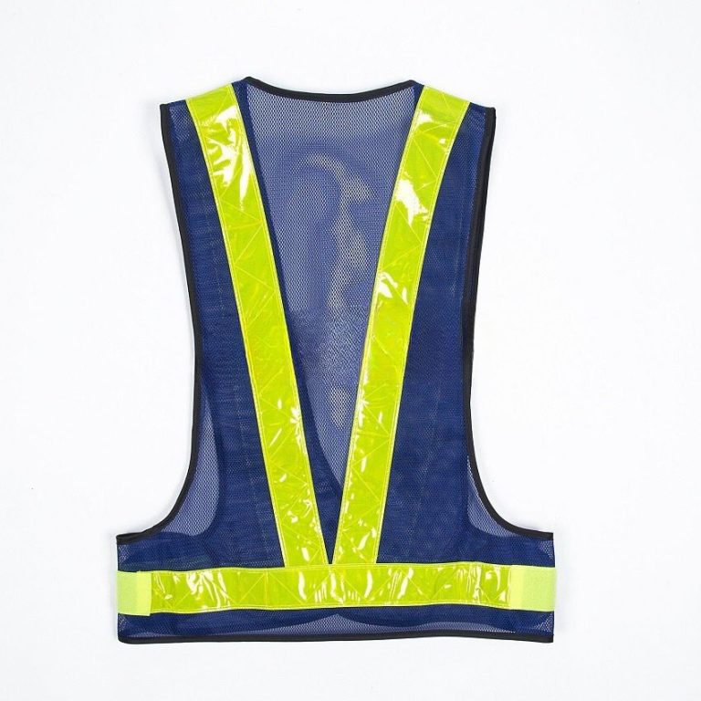 SAFETY VEST V-NETTING ROYAL BLUE C/W YELLOW REFLECTOR