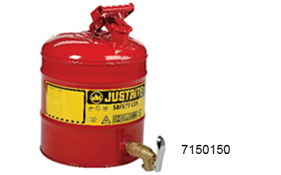 JUSTRITE NONMETALLIC TYPE I SAFETY CANS FOR FLAMMABLES – 7150150