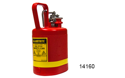 JUSTRITE TYPE I OVAL POLYETHYLENE SAFETY CANS FOR FLAMMABLE FOR FLAMMABLES – 14160