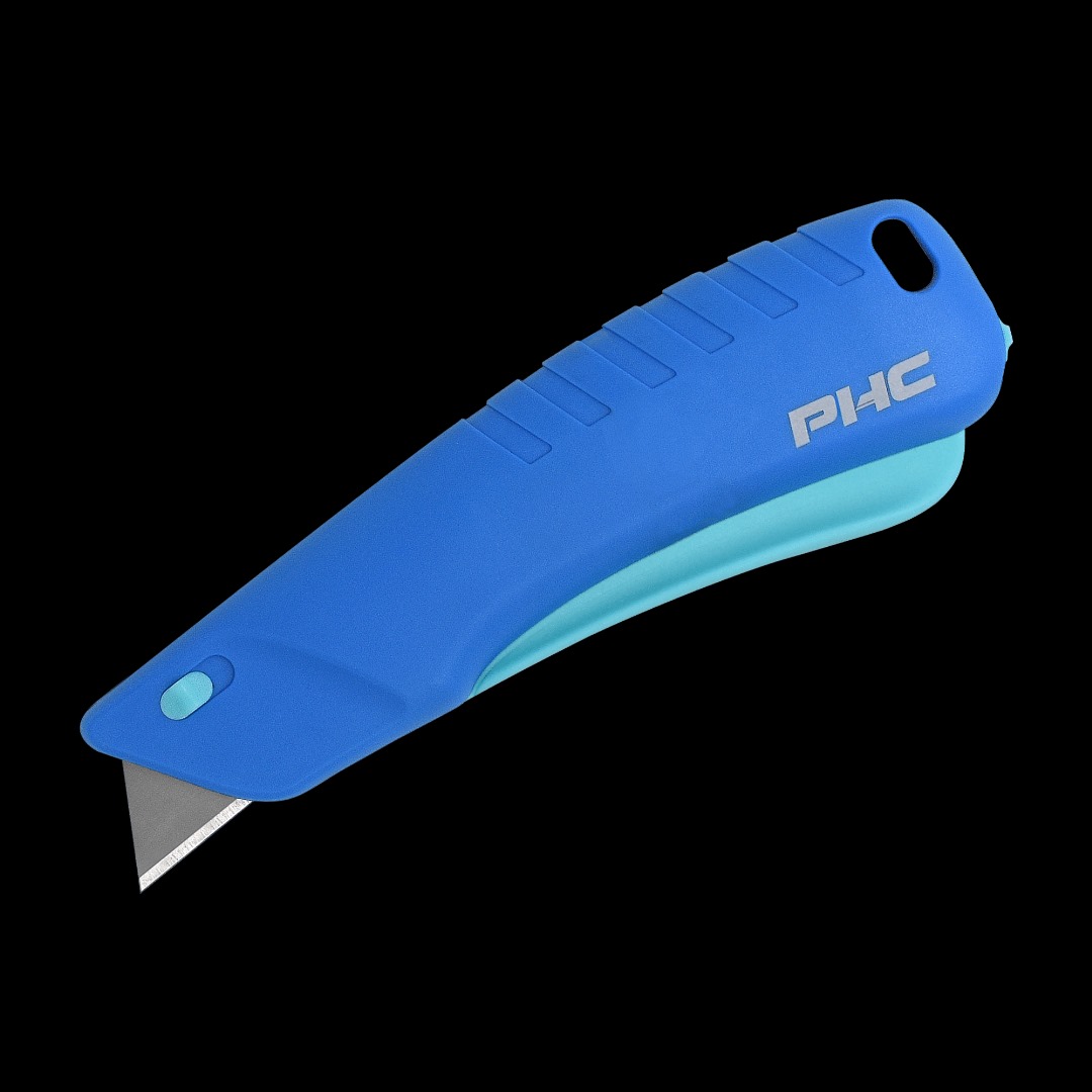PHC Rebel™ Smart-Retract Safety Knife (Pointed Tip Blade)