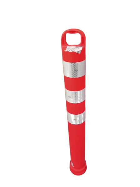 MAGNETIC TEMPORARY POST WITH 3 M WHITE REFLECTIVE TAPE - LOOP HANDLE ON TOP