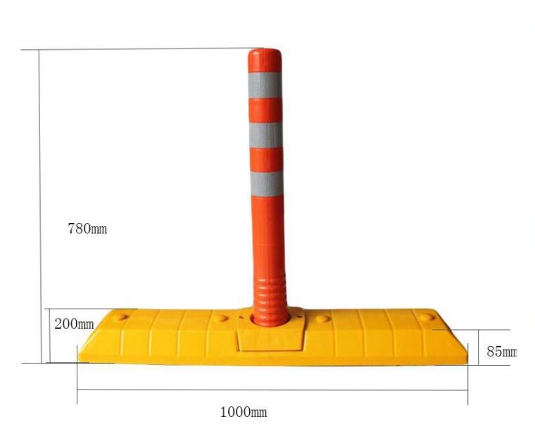 PLASTIC LANE BLOCK WITH YELLOW BASE